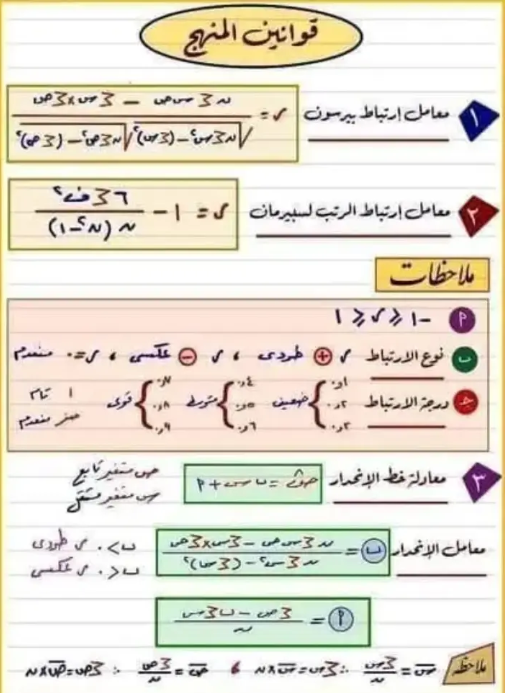 ملخص احصاء ملخص احصاء